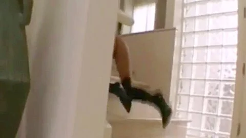 Crawling girls on the floor