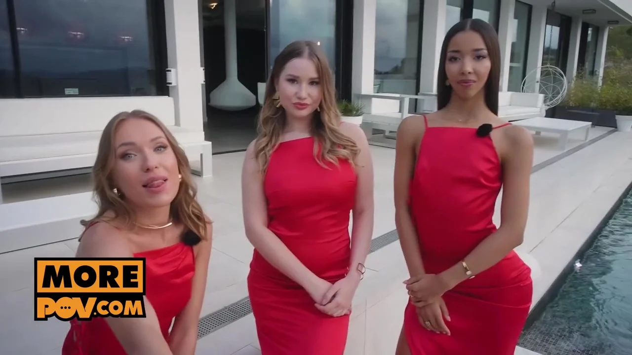 Fourway With Three Sexy Finalists Amalia, Angelika And Lia