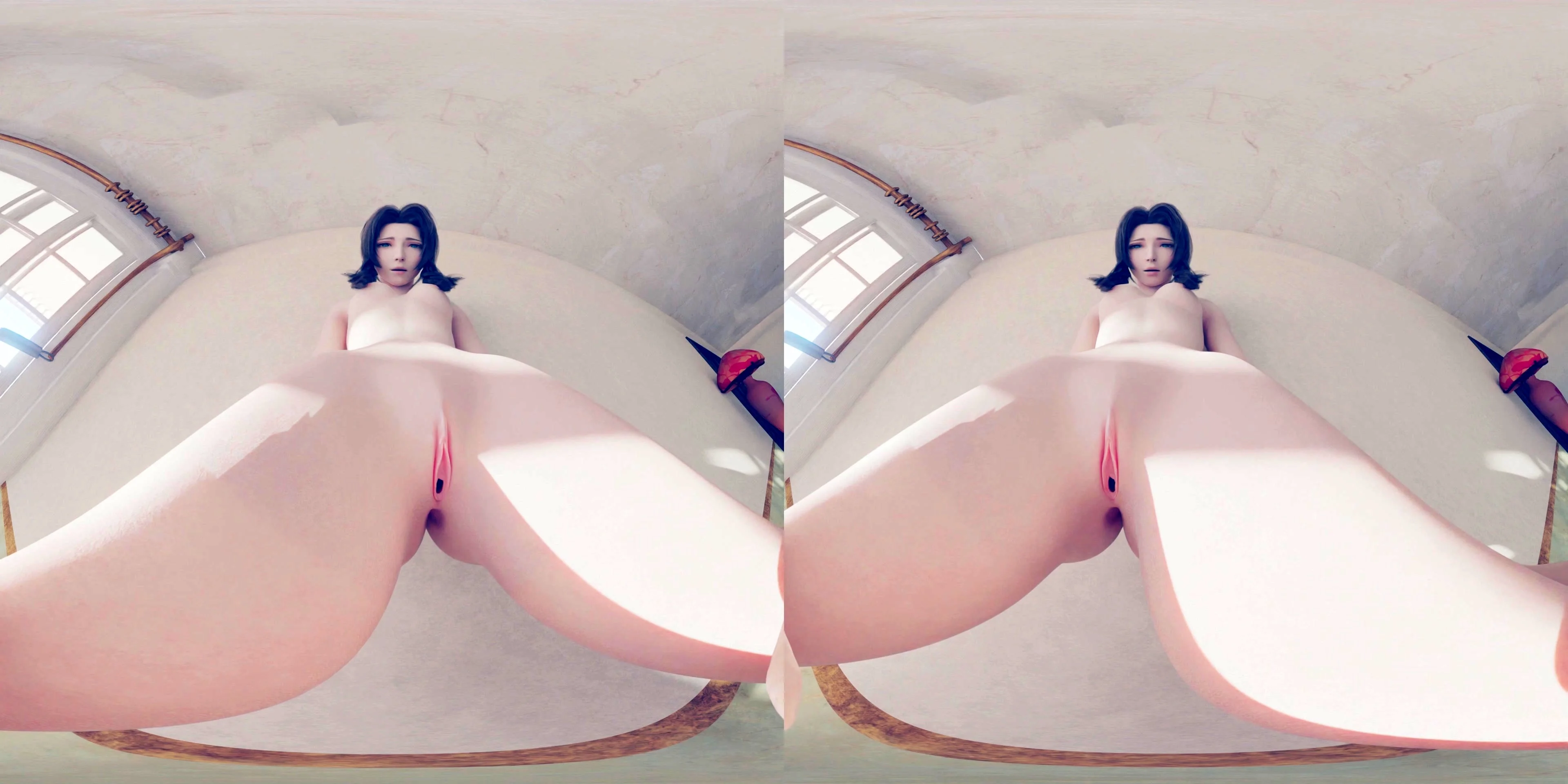 Foxy 3D Superwoman bounces up and down on a cock