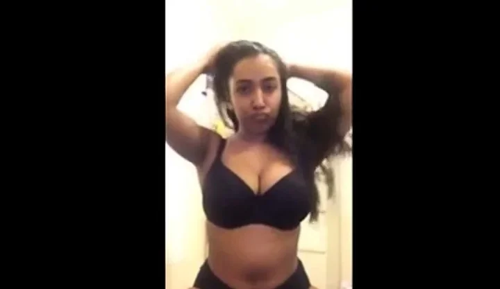 Big Boob girl strip tease on webcam