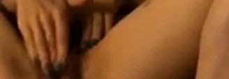 MY bitch masturbates for me her hairy pussy