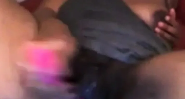 black Mom Melinda toys her greasy big cunt