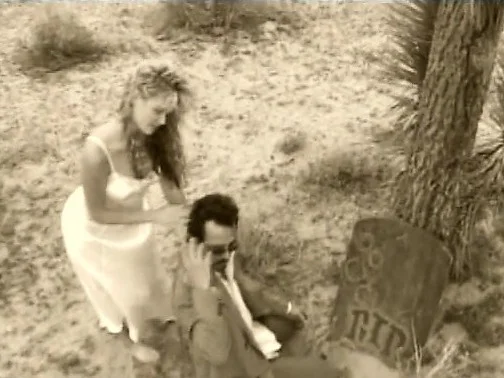 Porn shoot with a desert background and one hot bitch getting nailed