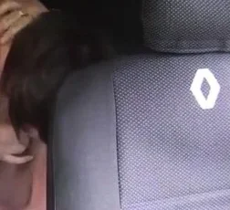 Russian girl make blowjob in car