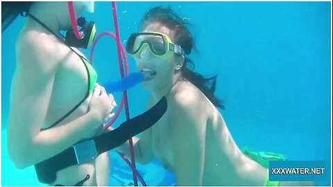 Minnie Has Fun With Candy Underwater