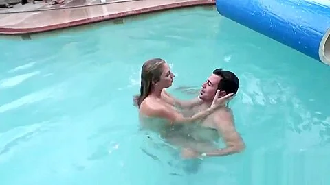 Hot babe gets banged by the pool