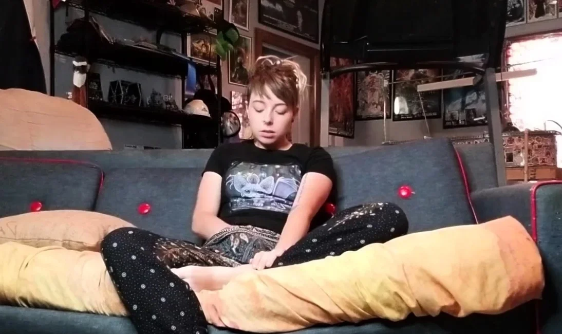 Teen is caught on camera masturbating