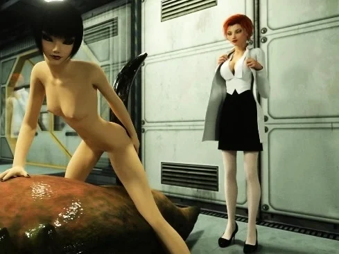 3D Girls Ruined by Scary Aliens!