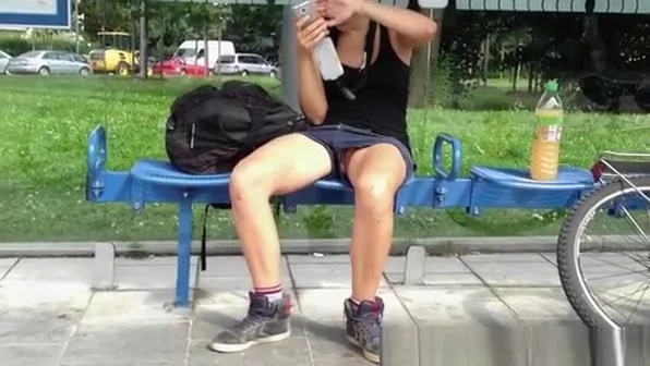 Shorts pussy upskirt