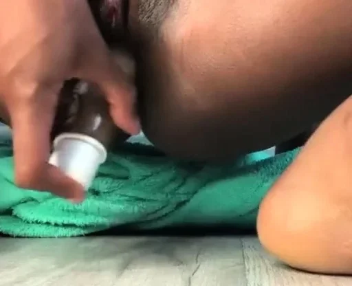 Ebony with Dildo and Creamy