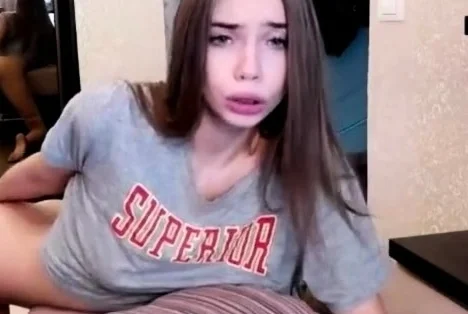 Hot Petite Stepsister fucks her wet pussy