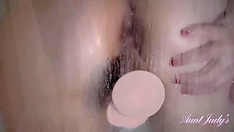 Shower Time With Busty Mature Hairy Amateur Joana