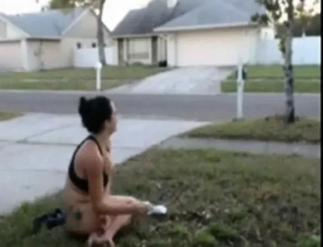 Lil C Naked Headstand