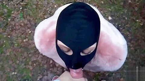 Masked Slut Give Head In The Woods