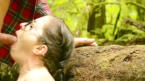 Guy follows lost jogger and fucks her in the woods