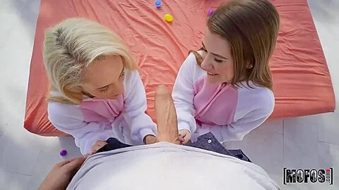 Fuckbunnies Jump On Fat Cock Fast With Alice Merchesi And Sadie Hartz