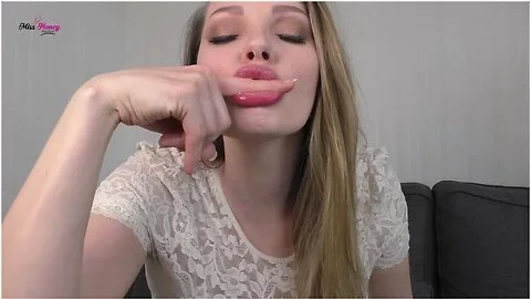 Sensual Mouth Tease Hot Finger Sucking