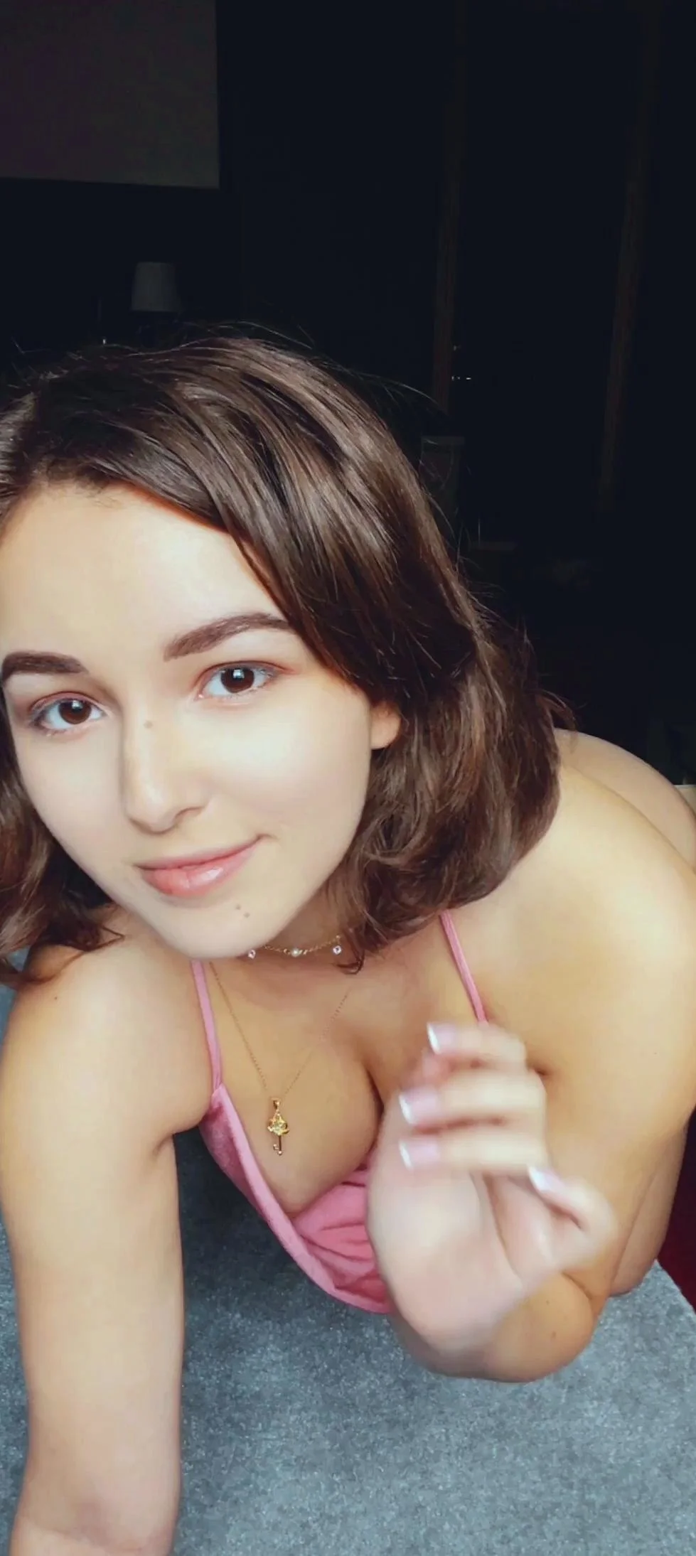 amateur teen multitasking with toys
