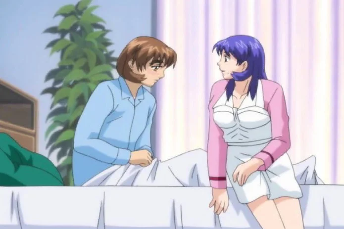 Hentai cartoon with lesbians getting down and dirty eating pussy