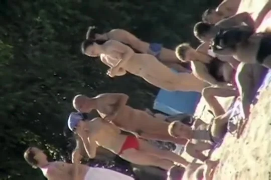 Uninhibited beachgoers let it all hang out on a sunny day a