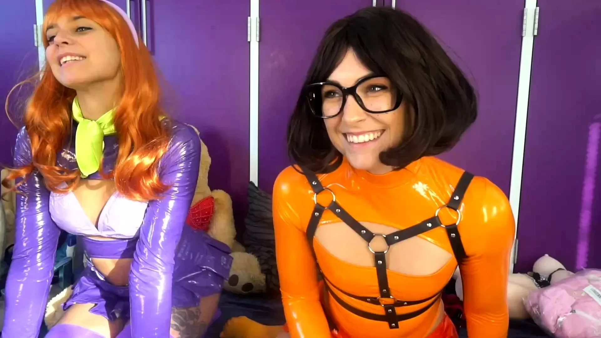 Redhead And Brunette Lesbians Get Down