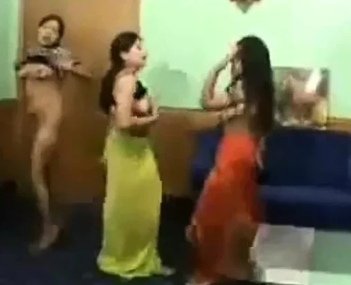3 girls dancing and getting naked