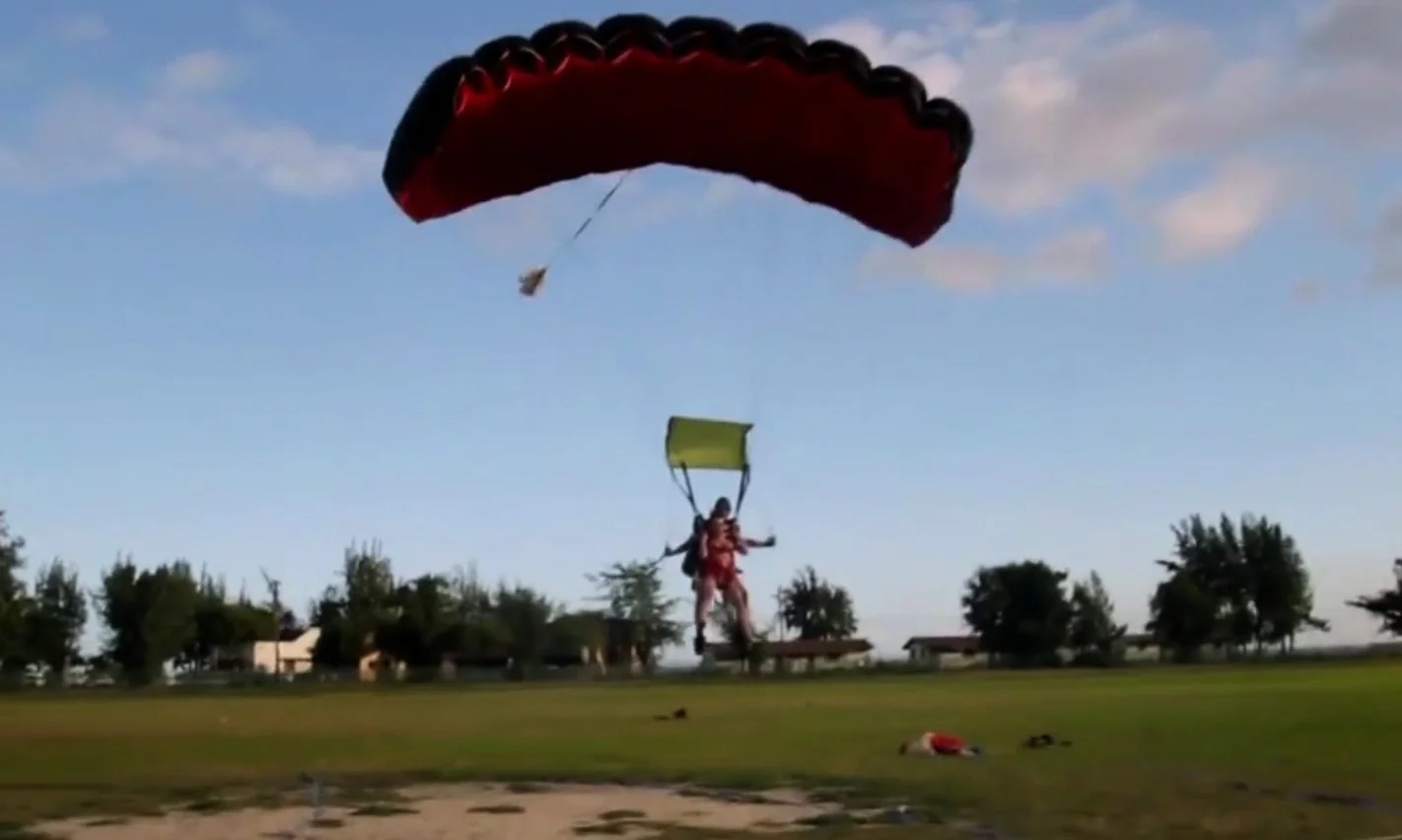Badass beauties jumping out from a plane