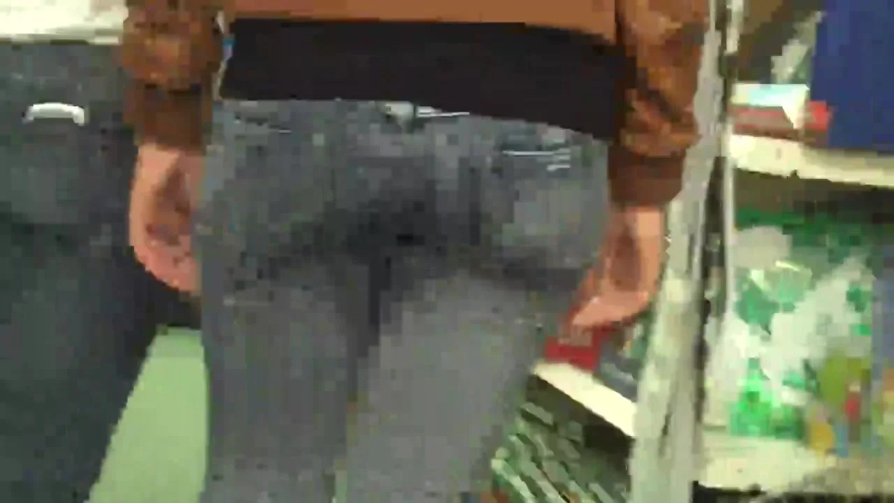 Tight ass in jeans strutting her butt round