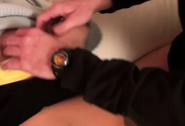 Big tit brunette amateur fucks a dildo close up