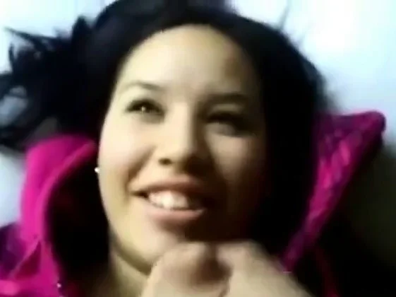 Chubby sweet Asian babe getting a massive facial in closeup