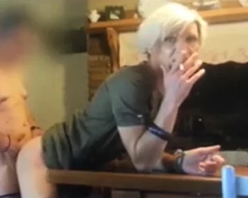 Tranny fucked while smoking
