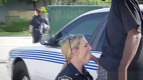 Naughty bike rider is apprehended by cock hungry milfs cop