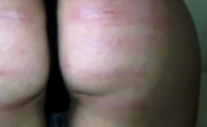 ouch ouch, the cane lashes her fat ass