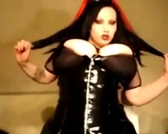 Gothic beauty with gigantic tits