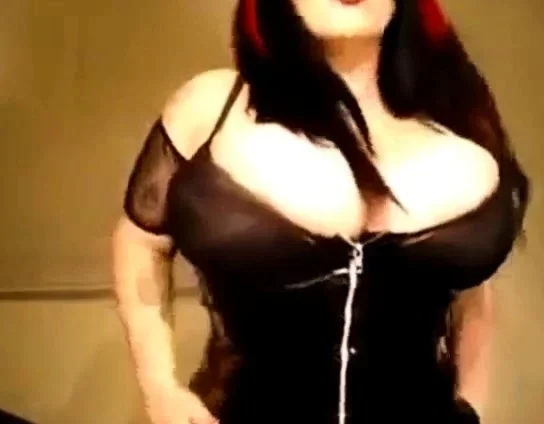 Gothic beauty with gigantic tits
