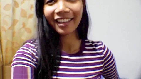 HD 10 Weeks Pregnant Thai teen 18+ Heather Deep gives blowjob and gets cum in mouth and swallows