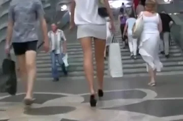 Lady in sexy skirt