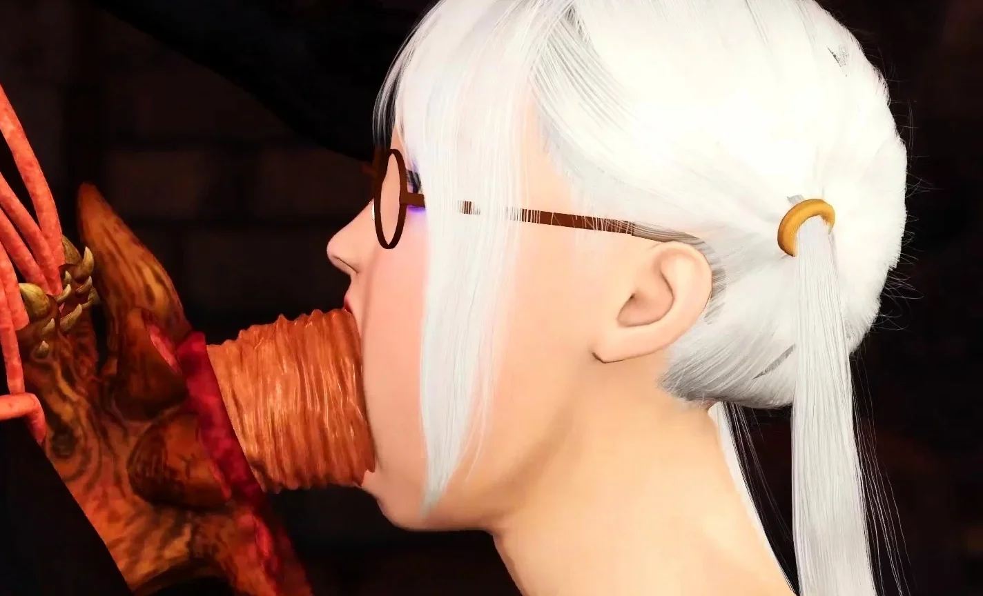 Hottest futa with fucks a sexy horny nerdgirl in the dungeon