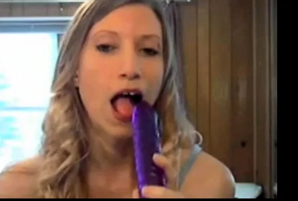 She takes a huge dildo in her ass
