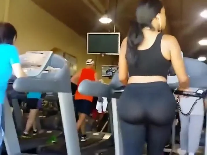 Big butt while on a treadmill