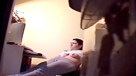 Great Hidden masturbation catch of hot brunette MILF