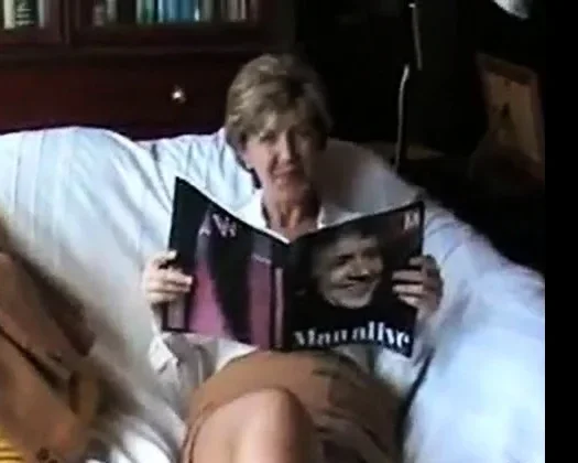 British girl great crossed stocking clad legs