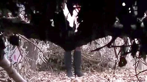 Women peeing outdoor