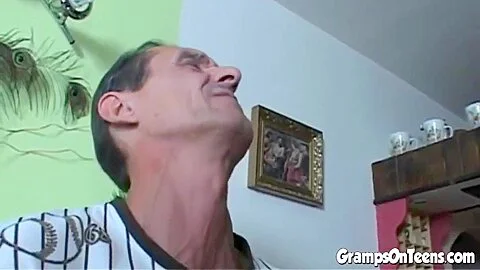 teen 18+ Slut Fucks Grandpa Cock After Sucking