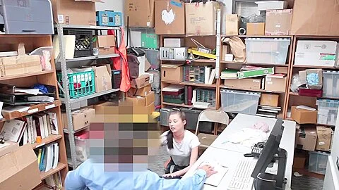 Carolina sweets is in the office hard fucking with the guard and cums ...