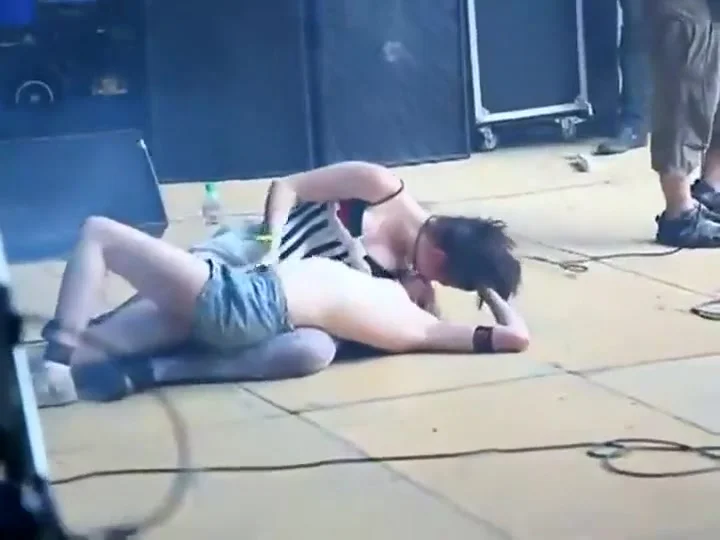 rock groupies got on the stage