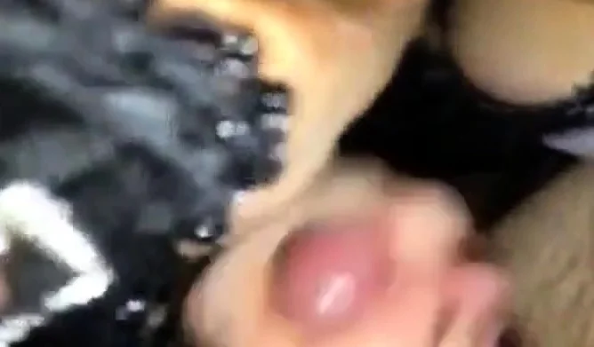 Sexy handjob with huge creamy cumshot from hot brunette girl