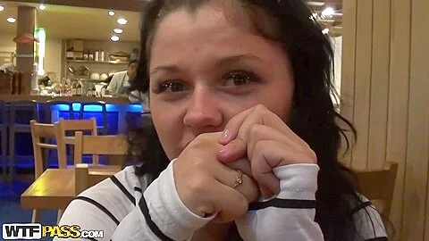 Bella Margo in vacation porn video with a couple in a hotel room