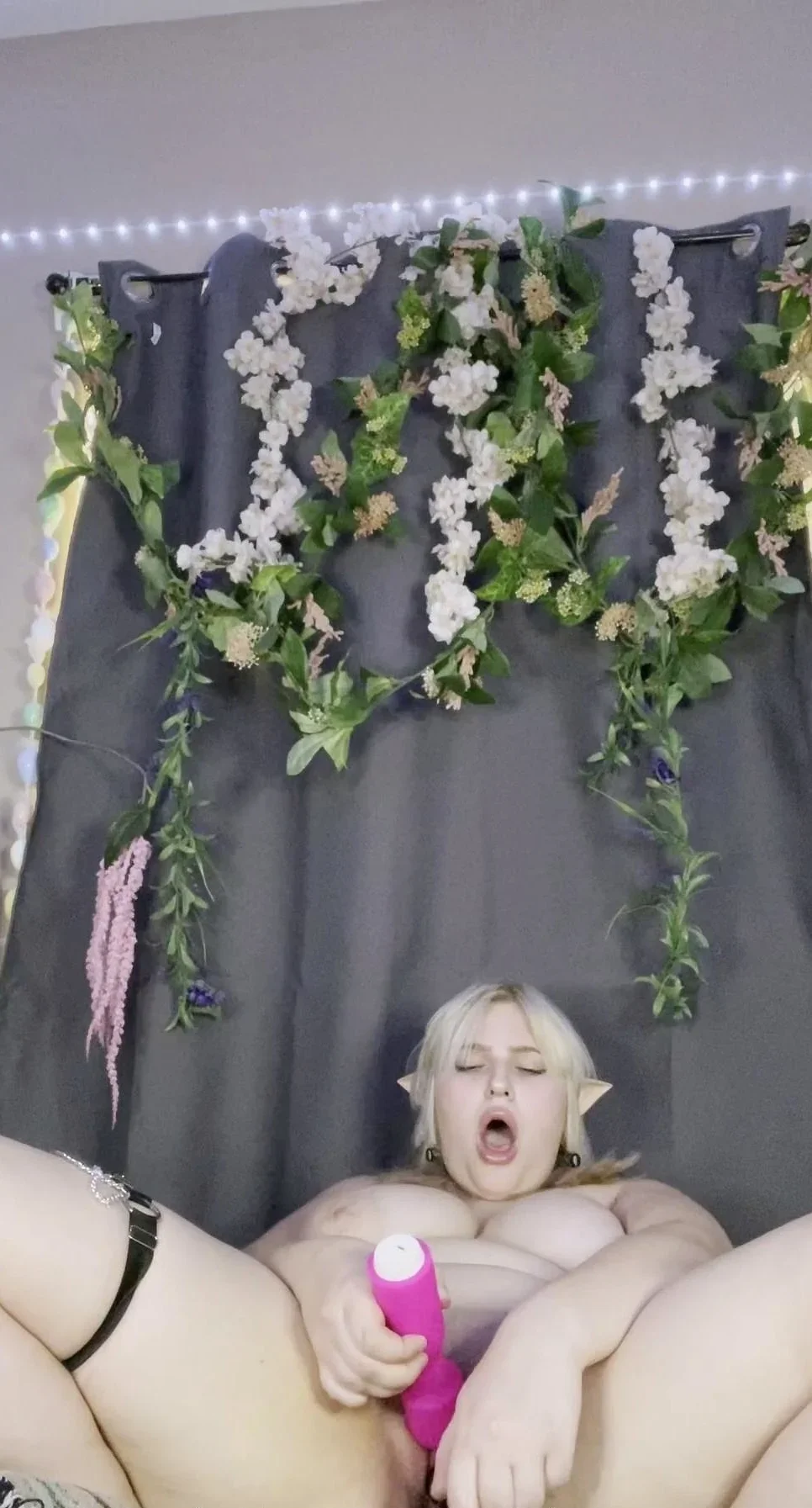 Big Boobed Blonde Masturbates With A Dildo In The Bathroom