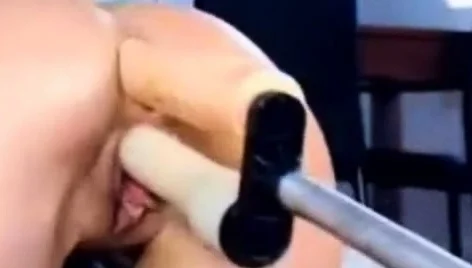 Amateur double fucking machine, fuck cunt and anal